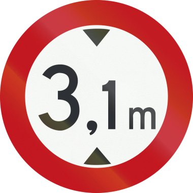 Bir Hollanda yasağı işaret - yükseklik sınırı