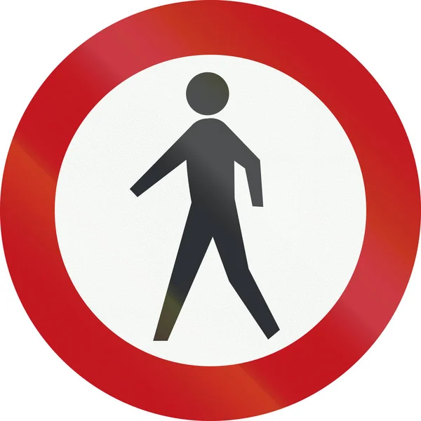 Ein holländisches Verbotsschild - keine Fußgänger — Stockfoto