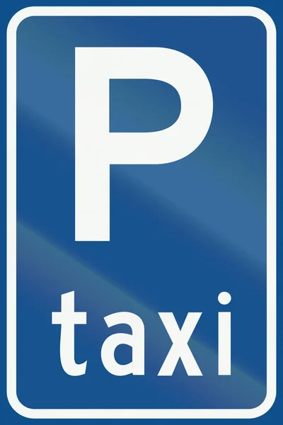 Olanda cartello stradale E5 - Stazione dei taxi — Foto Stock