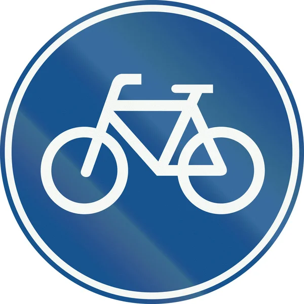 Netherlands road sign G11 - Route for pedal cycles only — Stock Photo, Image