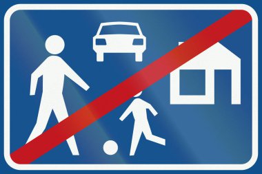 Hollanda yol işaret G6 - rekreasyon alanı sonu