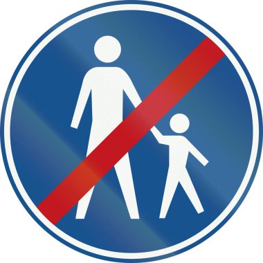 Hollanda yol işaret G8 - patika sonu