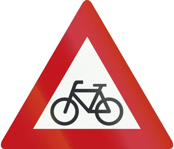 Znak drogowy Holandia J24 - rowerzystów i kierowców motorowerów — Zdjęcie stockowe