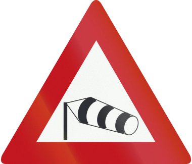 Hollanda yol işaret J31 - yan rüzgarlar