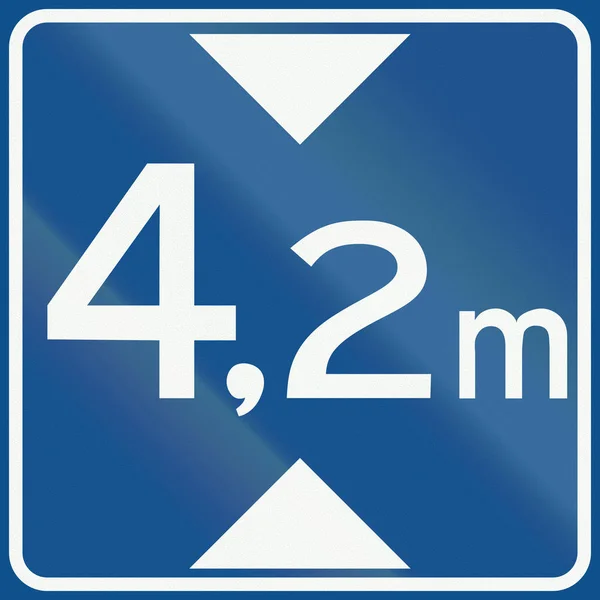 Hollanda yol işaret L1 - gösterilen yükseklik üzerinde araç yok — Stok fotoğraf