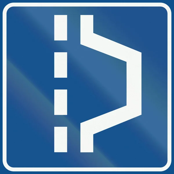 네덜란드도로 표지판 L14-하드 어깨 — 스톡 사진