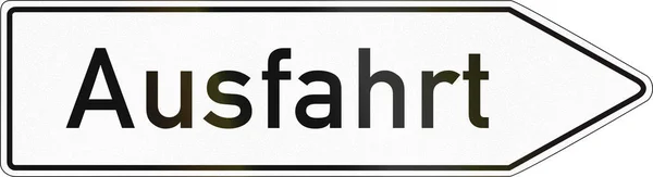 Ein offizielles deutsches Hinweisschild: Ausfahrt — Stockfoto