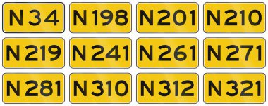 Hollandalı yol kalkanlar il yolların topluluğu