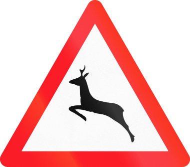 İsviçre - vahşi hayvanlar kullanılan uyarı işareti