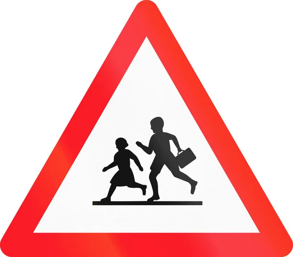 Uyarı işareti İsviçre ' - çocuk kullanılır. — Stok fotoğraf