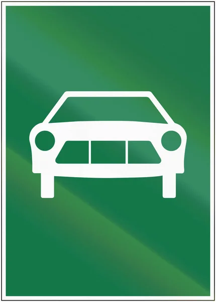 Znak drogowy używany w Szwajcarii - Fast ruchu autostrady, tylko silnikowych pojazdów dozwolone — Zdjęcie stockowe