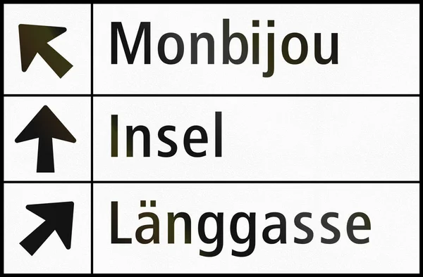 Señal de tráfico utilizada en Suiza - Señales de guía — Foto de Stock