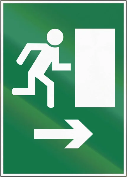 Vägmärke som används i Schweiz - Exit tecken — Stockfoto