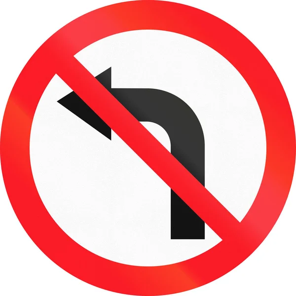 İsviçre - yok sol kullanılan yol işaret açmak — Stok fotoğraf