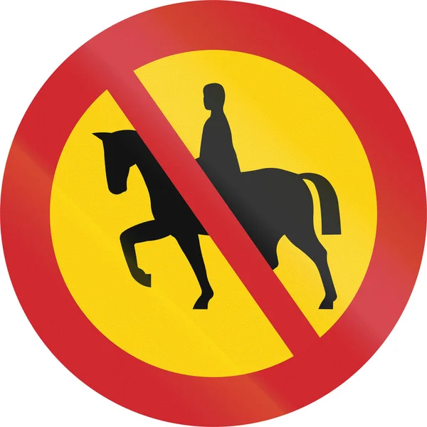 스웨덴-아무 승마에에서 사용 되는로 표지판 — 스톡 사진