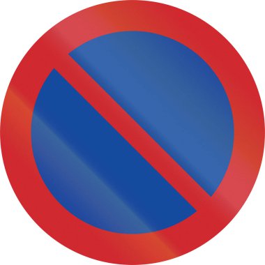 İsveç'te - Park yapılmaz kullanılan yol işareti.
