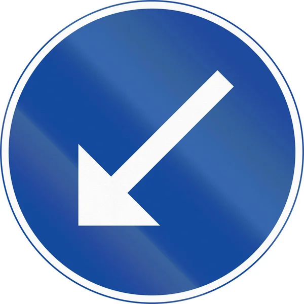 Πινακίδα που χρησιμοποιείται στη Σουηδία - μείνετε αριστερά — Φωτογραφία Αρχείου