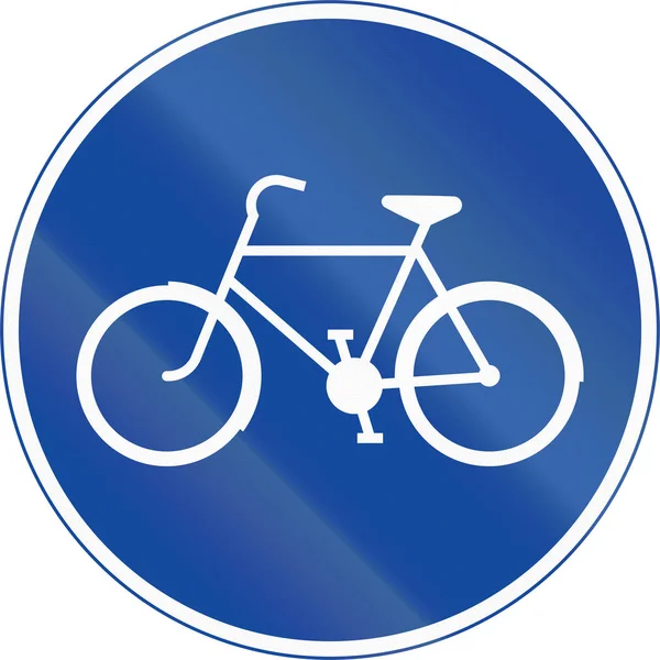 Road sign used in Sweden - Track for cycles and mopeds — Stock Photo, Image