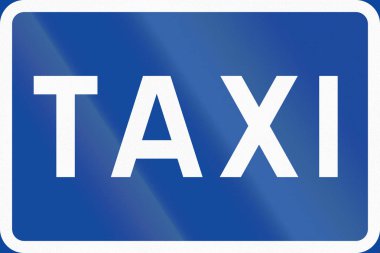 İsveç'te - taksi durağı kullanılan yol işareti