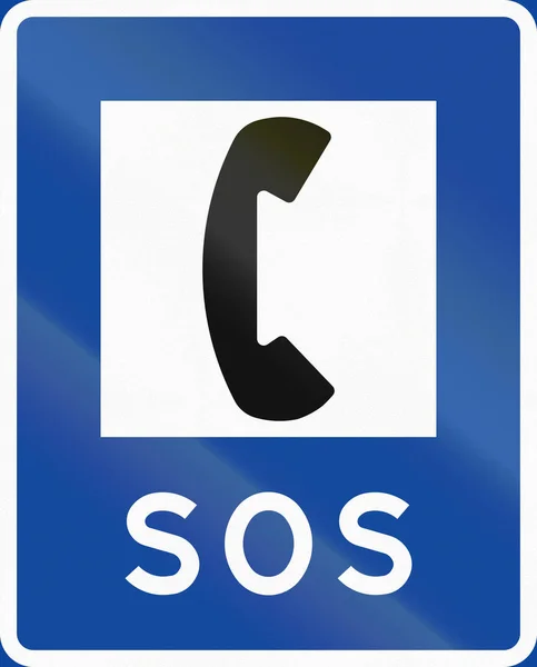 Дорожній знак, що використовується в Швеції - телефон — стокове фото