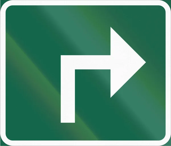 Panneau routier utilisé en Suède - Panneau de direction — Photo