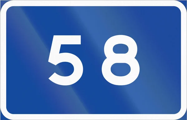 Vägmärke som används i Sverige - Main highway — Stockfoto