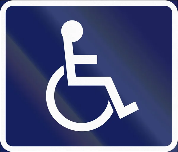 Road sign used in Sweden - Disabled persons — Stock Photo, Image