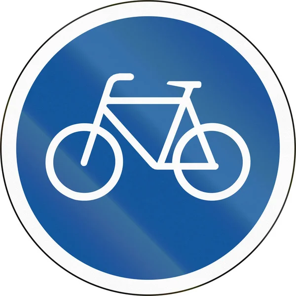 Road sign used in the African country of Botswana - Cyclists only — Stock Photo, Image