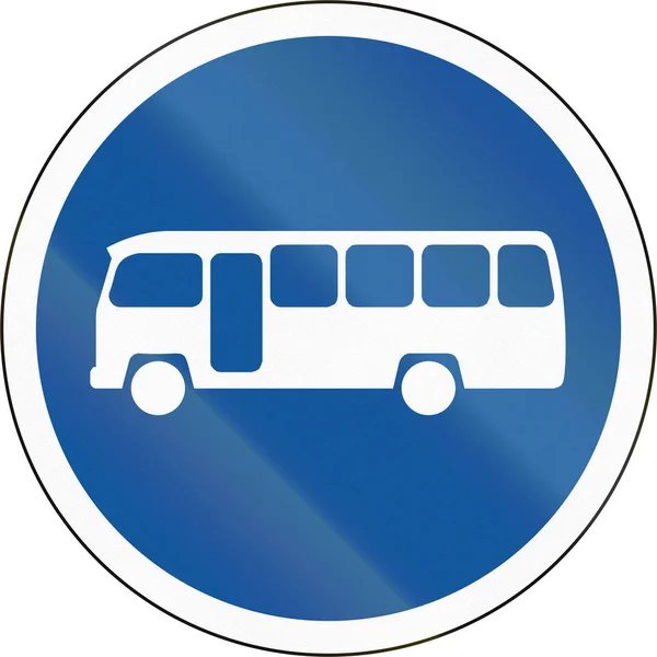 Znak drogowy używany w afrykańskim kraju Botswany - Midi autobusy — Zdjęcie stockowe