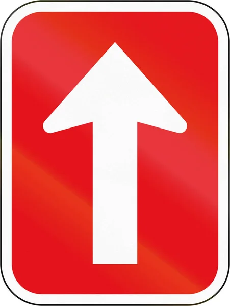 Znak drogowy używany w afrykańskim kraju Botswany - jezdni jednokierunkowej — Zdjęcie stockowe