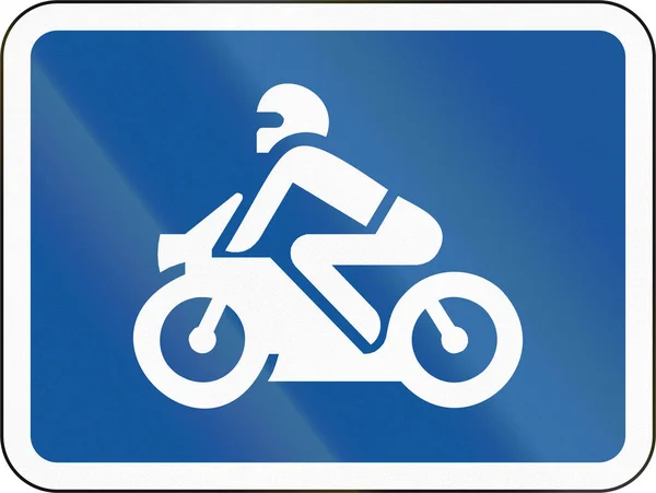 Znak drogowy używany w afrykańskim kraju Botswany - podstawowy znak odnosi się do motocykli — Zdjęcie stockowe