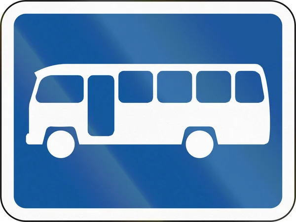 Πινακίδα που χρησιμοποιείται στην αφρικανική χώρα της Μποτσουάνα - το κύριο σύμβολο εφαρμόζεται σε midi-λεωφορεία — Φωτογραφία Αρχείου