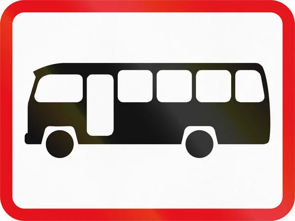 Botsvana - birincil işareti Afrika ülkesinde kullanılan yol işaret MIDI-otobüsler için geçerlidir — Stok fotoğraf