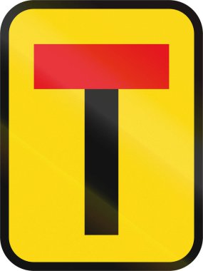 Botsvana - Cul-de-sac Afrika ülkesinde kullanılan yol işareti