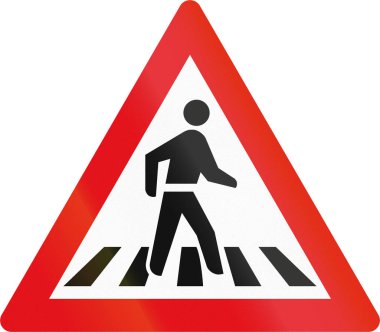 Botsvana - yaya geçidi devam Afrika ülkesinde kullanılan yol işareti