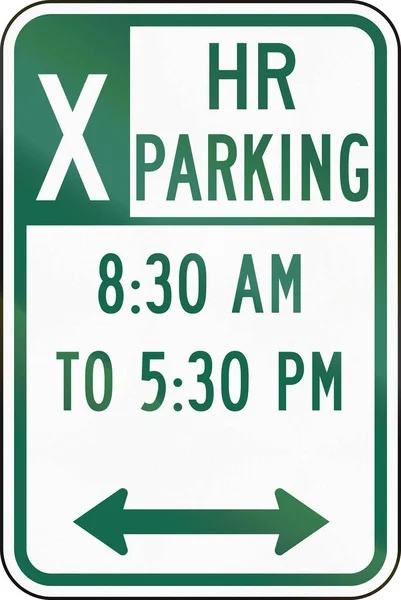 道路标志使用在美国特拉华州-停车标志 — 图库照片