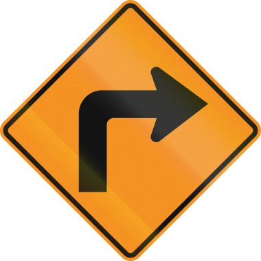 Geçici yol denetimi sürüm - sağ dönüş