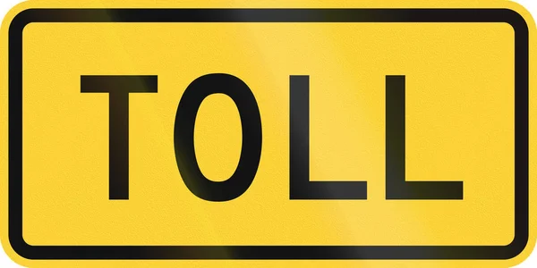 Road sign used in the US state of Delaware - Toll — Stock Photo, Image