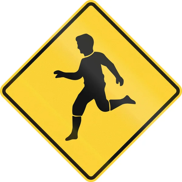 Дорожный знак используется в американском штате Делавэр - Childrem — стоковое фото