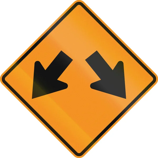 Versión de control temporal de la carretera: derecha o izquierda — Foto de Stock