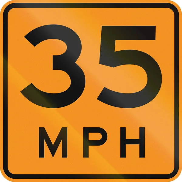 Drogi tymczasowe kontroli wersji - ograniczenie prędkości — Zdjęcie stockowe