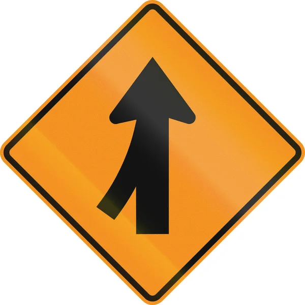Vereinigte Staaten mutcd Verkehrszeichen - Kreuzung mit Merge — Stockfoto