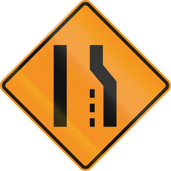 Versão temporária de controlo rodoviário - Estreitos rodoviários — Fotografia de Stock