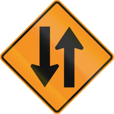Amerika Birleşik Devletleri Mutcd yol işaret - iki yönlü trafik
