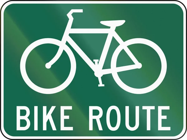 Ηνωμένες Πολιτείες Mutcd πινακίδα - ποδηλατική διαδρομή — Φωτογραφία Αρχείου
