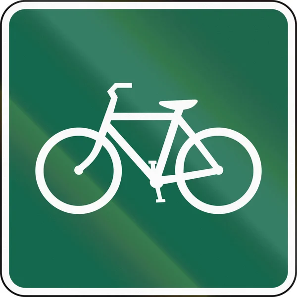 Estados Unidos MUTCD señal de tráfico - Ruta en bicicleta — Foto de Stock