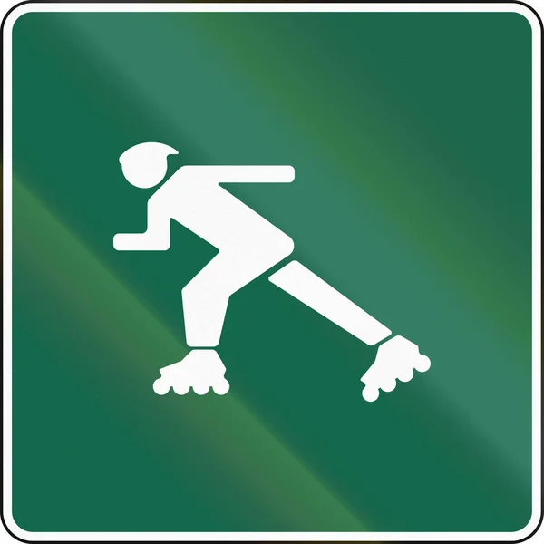 Vereinigte Staaten mutcd Verkehrszeichen - Inline-Skate-Route — Stockfoto