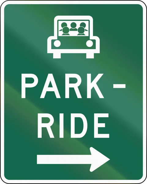 Vereinigte Staaten mutcd Verkehrszeichen - Park and Ride — Stockfoto