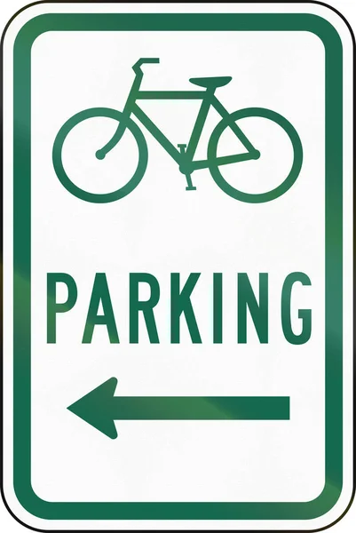 Vereinigte Staaten mutcd Verkehrszeichen - Fahrradabstellplätze — Stockfoto