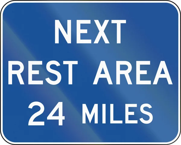 United States MUTCD guide road sign - Rest area — Stock Photo, Image